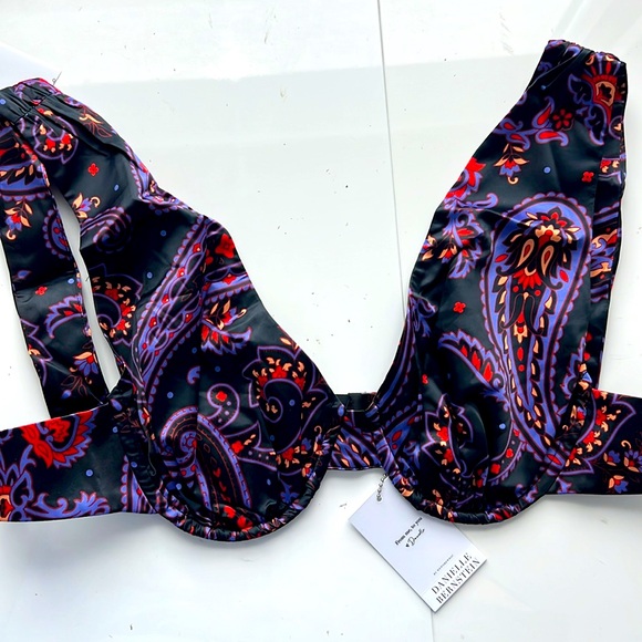 NWT $68 REVOLVE We Wore What x Danielle Bernstein XL black paisley - Picture 1 of 8